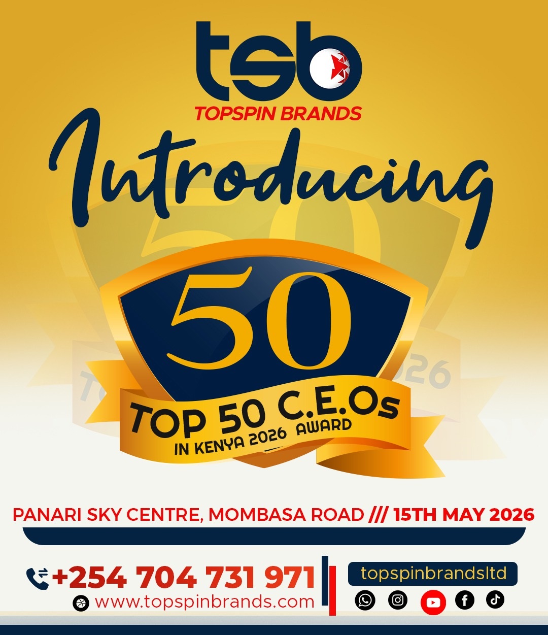 Top 50 C.E.Os 2026 Award